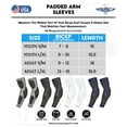thumbnail image 6 of Exxact Sports Padded Arm Sleeves Football - 3-Pad Tricep Elbow Forearm Coverage - Compression Support for Youth and Adults (Gray, Adult L/XL), 6 of 6