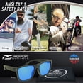 thumbnail image 4 of proSPORT Safety Sunglass Men Extra Large Wide Big Tall Protective Z87 Mirrored Blue Lens Outdoor Work Glasses, 4 of 6