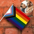 thumbnail image 2 of MYG Drapeau Arc-en-Ciel Fierté Petit Drapeau à Main, 2 of 6