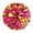 J, variante sur Fleurs Portatives de Cheerleading pour Événements et Fêtes, Design de Boucle à Double Doigt Léger - Clip Amovible, Accessoires Floraux Ronds Colorés pour Activités Sportives 2 Pcs