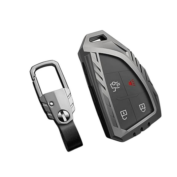 Zinc Alloy Key fob Cover, Keychain, Key Case Compatible for GMC Yukon Chevy Chevrolet Suburban Tahoe GM Buick Encor