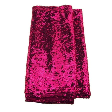 

Sparkling Sequins Fabric Table Runner 14-Inch x 108-Inch Fuchsia