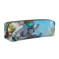 thumbnail image 1 of Fotbe Astronaut Tropical Dolphin Estuche para Lápices de Cuero con Estampado, Estuche con Cremallera Resistente, Organizador Compacto y Elegante para Papelería, 1 of 7