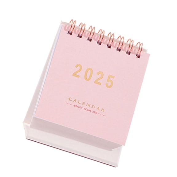 Acahhotxx 2025 Desk Calendar, 2024-2025 Calendar Small Tabletop Calendar Runs from July 2024 to December 2025 Stand Up Desk Calendar Twin-Coil Binding