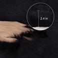 thumbnail image 5 of PiccoCasa Faux Fur Area Rug Shaggy Floor Mat, Black 2x2 Feet Round, 5 of 6