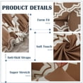 thumbnail image 4 of Unique Bargains 1-Piece Oriental Printed Stretch Armchair Slipcover, Brown, 4 of 8