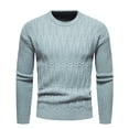 thumbnail image 2 of IROINNID Men's Sweater Round Neck Long Sleeve Jumper Mid-Length Solid Color Knit Pullover Spring And Autumn Youth wear Slim Fit Sweater Bottoming Shirt Large Size Sweater, 2 of 5