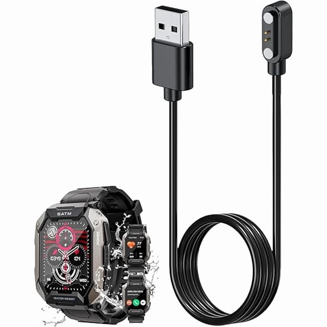 xixishop Smart Watch Charger for Rumatas 2Ft/60cm 2 Pin USB Portable Magnetic Charging Cable Cord for Rumatas