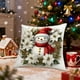 thumbnail image 5 of Juego de Almohadas Navideñas con Árbol de Navidad, Reno, Muñeco de Nieve, Sofá Decorativo, Ambiente de Lino., 5 of 6