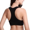thumbnail image 4 of Sports Bra for Women Longline Padded Bra Yoga Crop Tank Tops Fitness Workout Running Top Mesh breathable Bra,Black,M, 4 of 5