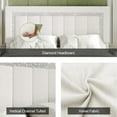 thumbnail image 4 of 4 EVER WINNER King Bed Frame, Velvet Upholstered Bed Frame with Diamond Headboard, White King Size Bed Frame, White, 4 of 8