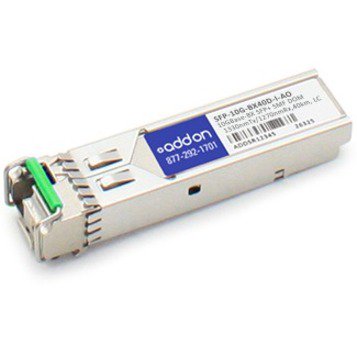 AddOn Cisco SFP-10G-BX40D-I Compatible TAA Compliant 10GBase-BX SFP+ Transceiver (SMF, 1330nmTx/1270nmRx, 40km, LC, DOM, Rugged)