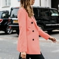 thumbnail image 4 of IROINID Blazer pour Femmes Veste à Manches Longues Couleur Unie Col Cranté, Chemisier Confortable à Boutons Fins Modèle Printemps Petit Costume, 4 of 9