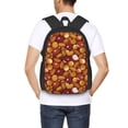 thumbnail image 4 of KLL Almond Nuts Pattern Carry on Backpack,16.5x12.5x5.5 Personal Item Bag Carry On Backpack Water Resistant Lightweight Daypack, 4 of 6