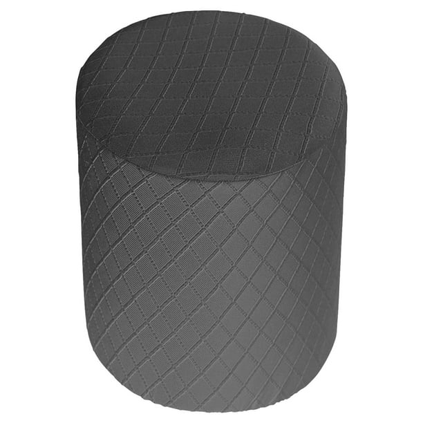 Fundas otomanas redondas Funda otomana Fundas para reposapiés con base elástica para Gris