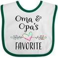 thumbnail image 3 of Inktastic Oma and Opa's Favorite- Heart Grandchild Boys or Girls Baby Bib, 3 of 4