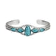 thumbnail image 1 of Boho Vintage Turquesa Grabado Calado Geométrica Pulsera Abierta Pulsera Ajustable, 1 of 2