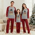thumbnail image 2 of QIUOMBBP Family Matching Christmas Pajamas Sets Cute Xmas Graphic Plaid Sleep Bottoms Long Sleeve Shirts Holiday 2 Piece Outfits, Gray, S, 2 of 5