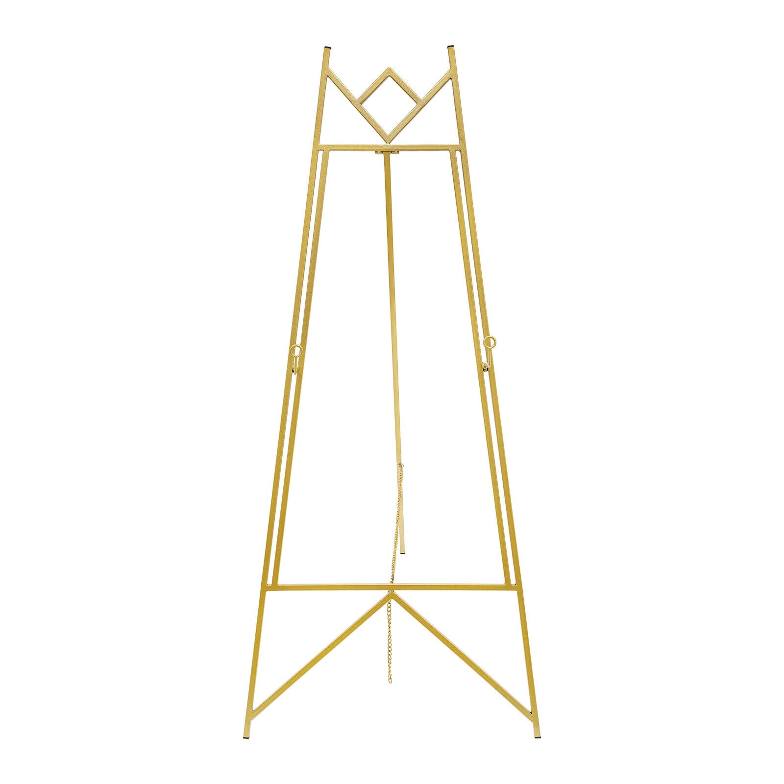 Gold Steel Two Easel Stand, Hook Design Poster Easel, Easel Tripod For Displaying Photo Frames Or Posters
