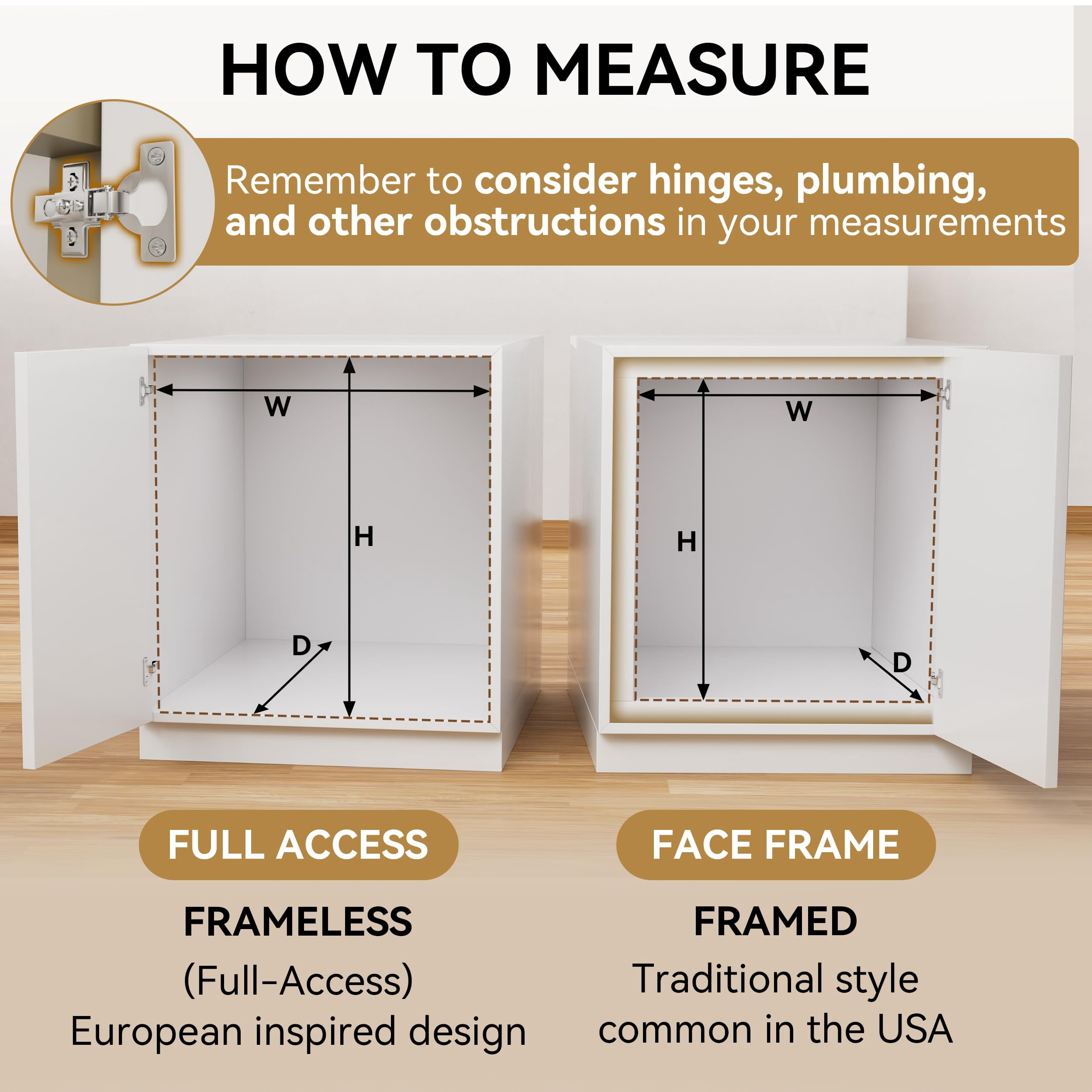 STORKING Heavy-Duty Pull-Out Cabinet Organizer, 21"W x 21"D Slide-Out Wood Drawer, 100 lb Capacity for Kitchen/Pantry Base Cabinets