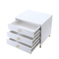 thumbnail image 4 of Posh Living Glamuri 3-Drawer Nightstand with Acrylic Legs in White, 4 of 8