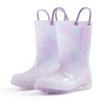 thumbnail image 2 of Kushyshoo Kids Starry Sky Glitter Light up Rain Boots Size 10 Toddler Girls Shoes, 2 of 6