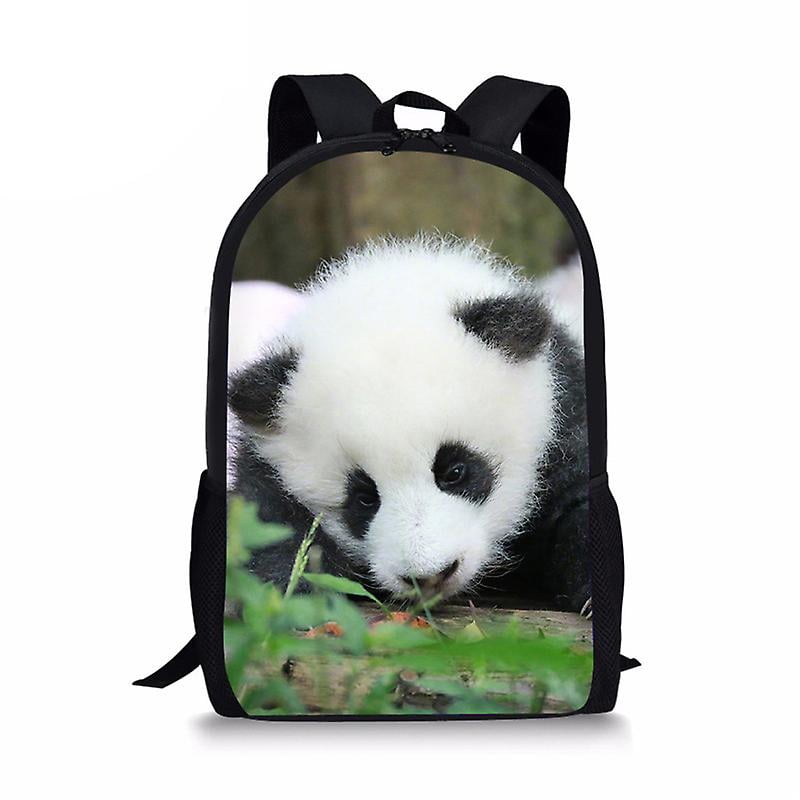 Animals 3D Panda Print Backpack Boys Girls School Bags Primary School Students Backpack Children Travel School Bags 16 Inches