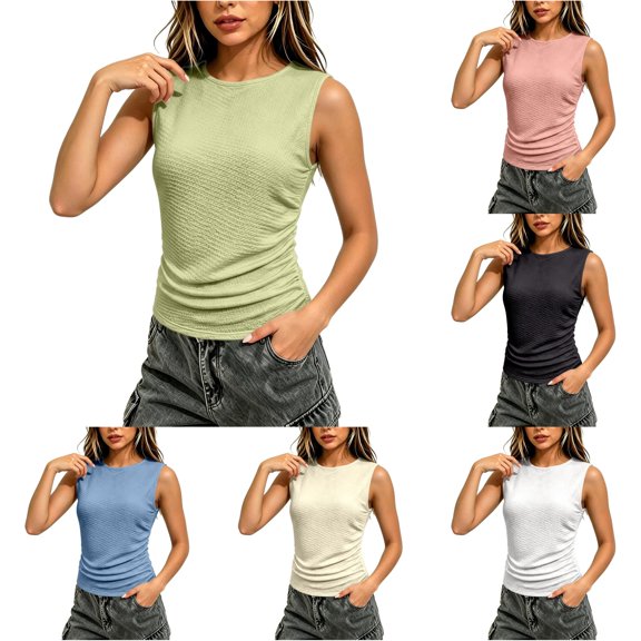 CHENHANN Women's Sleeveless Knit Camisole Tank Top Basic Layering Summer Blouse XL
