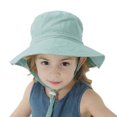 thumbnail image 6 of NUZYZ Summer Children Hat Big Brim Unisex Windproof Fixed Strap Sun Protection Anti-UV Breathable Portable Camping Beach Travel Sun Hat Cap, 6 of 8