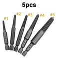 thumbnail image 3 of 5 Pieces Hex Shank Broken Screwdriver Extractor Set Portable Spiral Flute Bolt Extractor Set for Removing Stripped Screw, 3 of 8