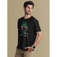 thumbnail image 3 of Old Glory Mens St. Patrick's Pugtrick's Day Funny Pug Short Sleeve Graphic T Shirt, 3 of 6