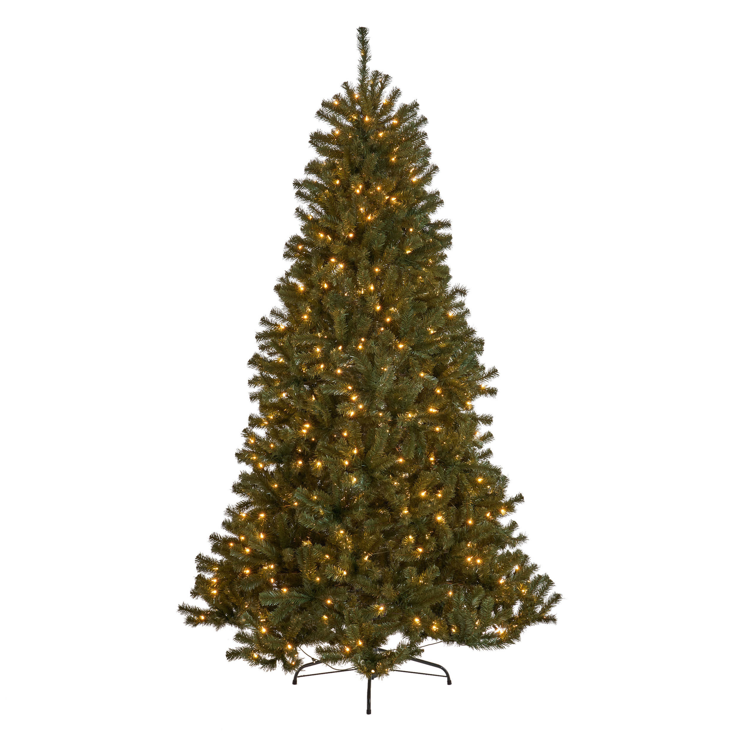 Noble House 7 Foot Artificial Noble Fir Christmas Tree, Green/Clear Lights