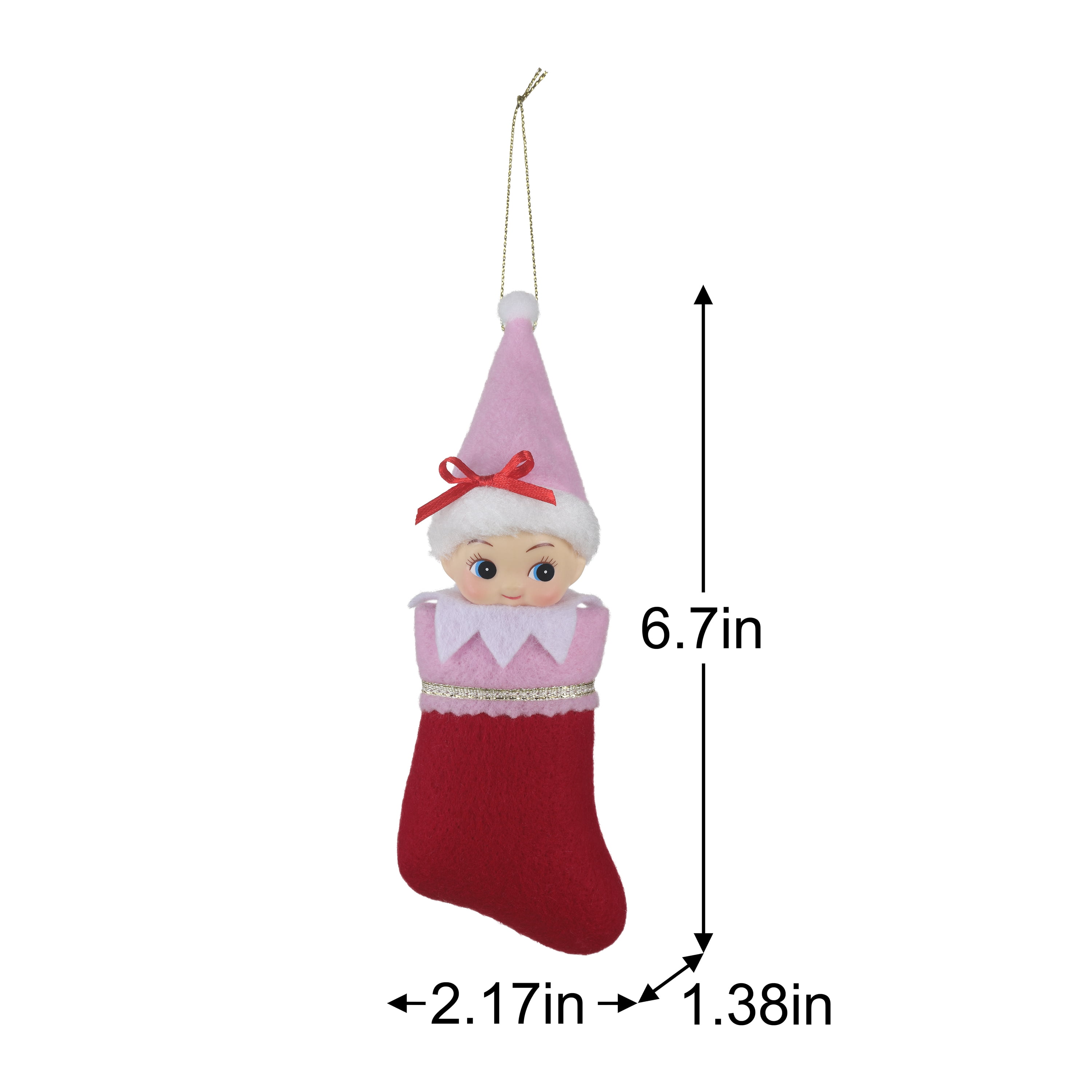 Mr. Christmas Pink Stocking Sweetie Ornament