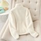 thumbnail image 5 of Neewe Long Sleeve Shirts for Women's Lace Tops Mesh Sheer Crew Neck Shirts Breathable Spring Fall Going Out Blouse, 5 of 5