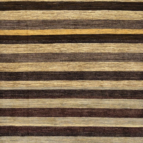 Ahgly Company Indoor Square Abstract Bakers Brown Abstract Area Rugs, 4' Square