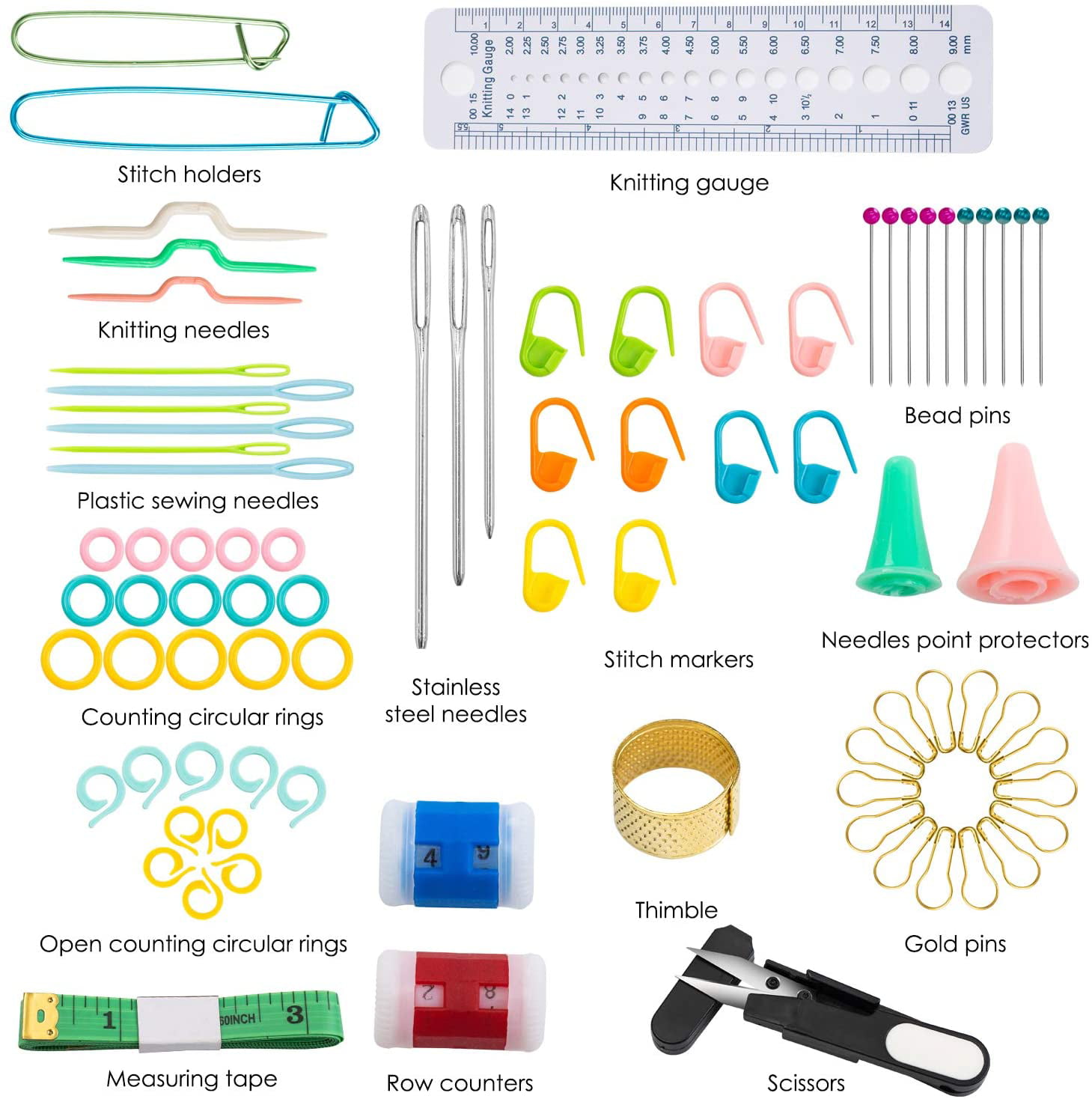 Aluminum Crochet Hooks (Set of 4 needles (7mm, 8mm, 9mm, 10mm) – Sweet  Crafty Tools