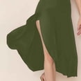 thumbnail image 2 of EDFBUYKRS Female Skirts Womens Fall Skirts 2026 Petite Women Fashion Solid Casual Elegant Ruffled High Waist Long Sport Dress, 2 of 8