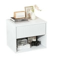thumbnail image 6 of Zimtown White Nightstand, End Table with 2-Drawer, Wooden Bedside Table, Large Capacity, Easy to Assemble, 6 of 9