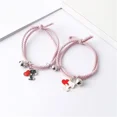 thumbnail image 4 of Pulsera de dibujos animados de Snoopy para pareja, brazalete de atracción magnética trenzada ajustable, cuerda trenzada para amigos, regalos de joyería, 1 par, 4 of 4