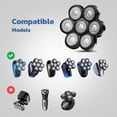 thumbnail image 3 of Cabezales de repuesto de 7 cuchillas para maquinillas de afeitar eléctricas para hombres, 3 of 7