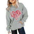 thumbnail image 3 of Boys Graphic Hoodies Valentine's Day Heart Print Long Sleeve Soft Sweatshirt Kids Cute Pullovers Top Clothes For Kids Unisex Grey 6-7 Years, 3 of 3