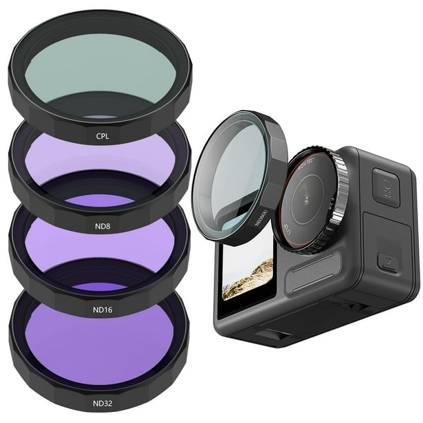 Kit de filtros NEOSOU Action 5 Pro ND PL, paquete de 4 para DJI Osmo