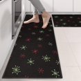 thumbnail image 2 of Kitchen Rugs Sets Of 2,Black Christmas Star Pattern Anti Fatigue Kitchen Mat Rugs Non Slip Washable,Decorative Kitchen Floor Mats for Kitchen,Sink,Laundry,17"X47", 2 of 5