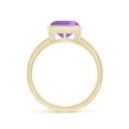 thumbnail image 2 of ANGARA Natural Bezel-Set Solitaire Cushion 2.2 ct Amethyst Ring in 14K Yellow Gold for Women (Size-8mm) | February Birthstone, Birthday, Anniversary, Jewelry Gift for Women | Natural Amethyst Ring, 2 of 10