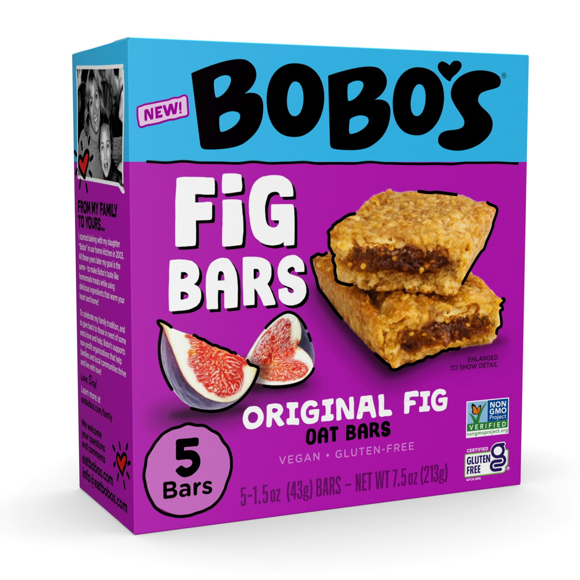 Bobo’s Original Fig Bar, 5 Pack of 1.5oz bars
