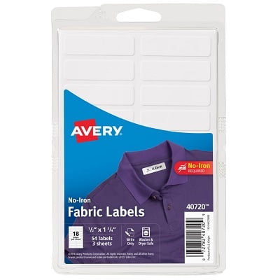 LABELS FABRIC NO IRON WHITE 1/2X1 3/4 180/PACK | Walmart Canada