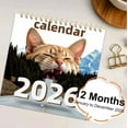 thumbnail image 4 of 2026 Kitten Theme Wall Mounted Monthly Calendar Twin Coil Binding from Jan to Dec For Classroom Home Decoration, 4 of 8