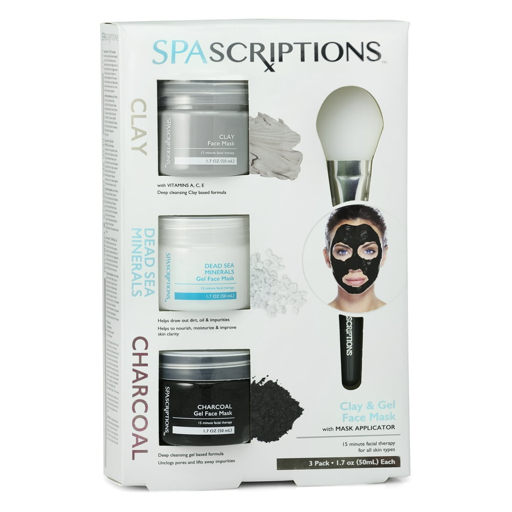 SPASCRIPTIONS Clay Charcoal & Dead Sea Mineral Face Mask With