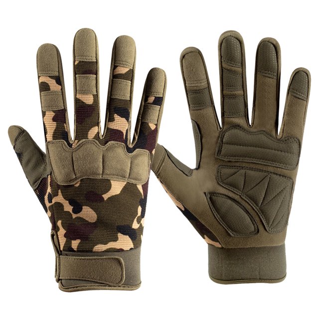 Guantes de dedo completo para montar táctico, deportes al aire libre, camuflaje, protección de pantalla táctil, guantes de entrenamiento