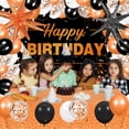 thumbnail image 2 of Decoraciones de cumpleaños Yoirrat naranja negro 62 piezas, 2 of 7